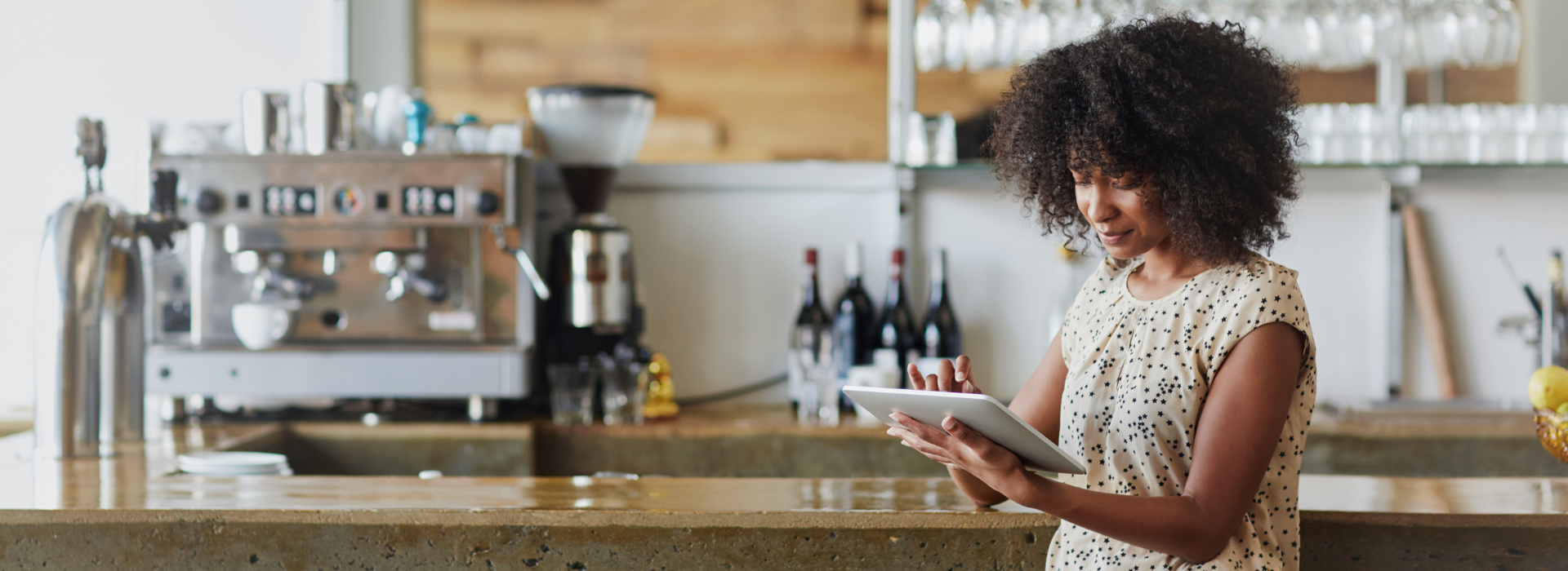 Woman on tablet img